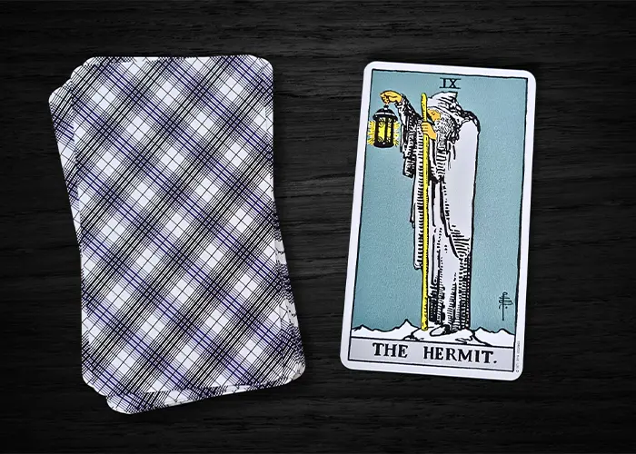 Tarot deck and Hermit card
